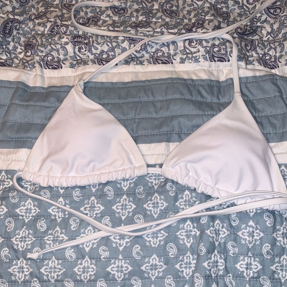 White triangle bikini top